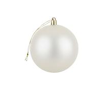 20cm Large White Bauble PVC Shatterproof Matt Finish Christmas Balls Ornament - Festive Xmas Tree Hanging Decorations, Round Ornament for Holiday Home Decor