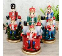 Shatchi 20Cm Musical Box Wooden Nutcrackers Soldiers Christmas Ornament Any One
