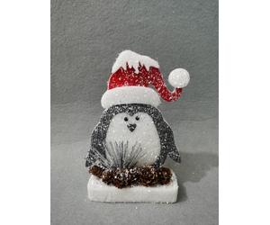 Shatchi 20cm Red Penguin Christmas Tabletop Figures Glitter Foam Showpiece Decorations Shatchi Red