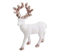 Shatchi 20Cm White Velvet Deer Ornament