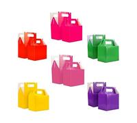SHATCHI 20Pcs Assorted Party Food Lunch Boxes Takeaway Containers 14x12x10 cm - Meal Treat, Candy, Cookie, Toys, Cake Packing for Kids Birthday, Wedding, Catering Events, Picnics Party Bags
