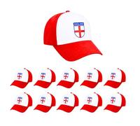 SHATCHI 20Pcs England St George Cross Printed Baseball Cap for FIFA 2026 World Cup - Adjustable White Supporters Hat for Football Matches, Sports Events, Travel, Fan Celebrations and Outdoor Wear