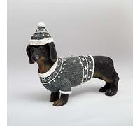 12Cm Christmas Decorative Candle Dachshund Dog Figurine