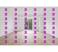 Shatchi 21St Glitz Pink Anniversary Birthday Metallic Hanging String Shiny Foil Wall Decorations Pack Of 6