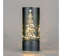 Shatchi 22cm Christmas Decorated Vase Led Grey Glass Vase / Christmas Tree Shatchi Grey