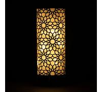 SHATCHI 23cm Christmas Decorated Vase Table Lamp Etched Glass Tube Santa Flowers Design Black Cylinder LED Fairy Lights Battery Operated