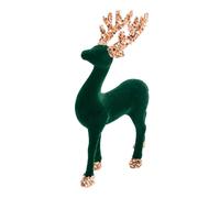 Shatchi 23cm Christmas Reindeer Figurine in Emerald Shatchi Emerald