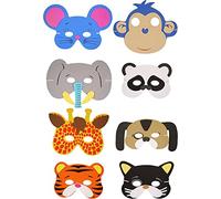 SHATCHI 24 Pieces Animal Masks Animal Costume Party Favors Animal Face for Petting Zoo Farmhouse Jungle Safari Theme Birthday Party Halloween Masks Dress-Up Party Supplies