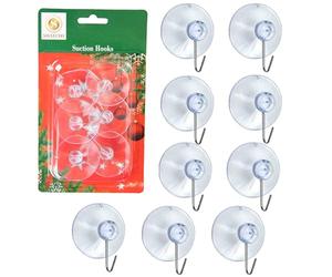 SHATCHI 24Pcs Heavy Duty Suction Hooks - 43mm, Multi-Purpose Reusable Suction Hooks for Kitchen, Bathroom, Office, Christmas Decorations, Signs, Mirrors, Walls
