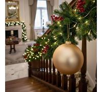 Shatchi 25cm Mat Christmas Bauble - Premium Bauble & Home Décor Ornament in Cream Shatchi Cream