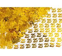 Shatchi 25Th Birthday Confetti Gold 1 Pack X 14 Grams Birthday Decoration Foil Metallic 1 Pack