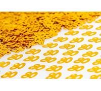 SHATCHI 28g Gold 80th Birthday Confetti Foil Metallic Glitz Table Scatter Sprinkles Age Bday Party Decorations, 12mm