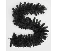 SHATCHI 2m/200cm Black Christmas Garland Plain Alaskan Pine for Fireplaces Home Wall Door Stair Artificial Xmas Tree Garden Yard Decorations,Black Plain,SHATCHI