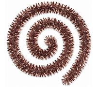 Shatchi 2m Chunky Brown Tinsel Garland Christmas Decoration | Size: 4 Pack Shatchi Brown 4 Pack