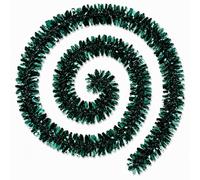 Shatchi 2m Emerald Chunky Christmas Tinsel Garland | Size: 8 Pack Shatchi Emerald 8 Pack