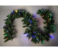 Shatchi 2M Prelit Imperial Pine Green W/multicolour Leds Christmas Christmas Garland