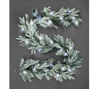 Shatchi 2m Prelit Lapland Fir Christmas Christmas Garland in Silver Shatchi Silver