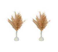 Shatchi 2Pcs 70cm Feather Tree Lamp with Warm White LEDs - Battery Operated in Beige Shatchi Beige
