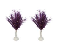 Shatchi 2Pcs 70cm Feather Tree Lamp with Warm White LEDs - Battery Operated in Purple Shatchi Purple