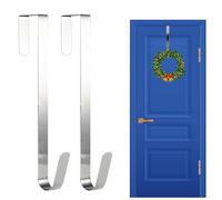 SHATCHI 2Pcs Christmas Wreath Door Hanger - 30cm Metal Front Door Wreath Holder Over Door Hook for Christmas Home Office Wall Wedding Hanging Decorations Wreaths