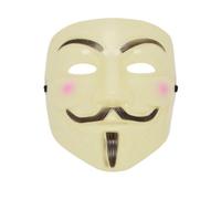 2Pcs V for Vendetta Mask Anonymous Guy Fawkes Halloween Masquerade Unisex-Adult White One Size