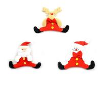 Shatchi 3 Handmade Novelty Christmas Tree Hanging Xmas Home Decor Stocking Fillers Santa Snowman Reindeer Teddy