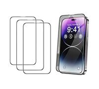 SHATCHI 3 Pieces Privacy Screen Protector for iPhone 15 Pro Max 6.7-Inch, Anti-Spy Tempered Glass Film, 9H Hardness Full Coverage Screen Guard, Case-Friendly Bubble-Free Clear Screen Protection