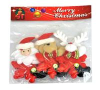 Shatchi 3 Soft Teddy Novelty Christmas Tree Hanging Decorations Xmas Decor Ornaments