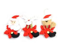 Shatchi 3 Soft Teddy Novelty Christmas Tree Hanging Decorations Xmas Decor ornaments in Red Shatchi Red