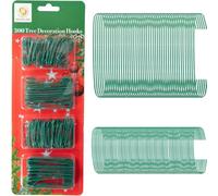 Shatchi 300Pcs Tree Decoration Hooks - Sturdy & Durable for Festive Ornaments in Green | Size: 1 Pack Shatchi Green 1 Pack
