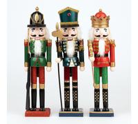 Shatchi 30cm Musical Animated Wooden Nutcrackers Soldiers Christmas Ornament Any One Shatchi Multicolor