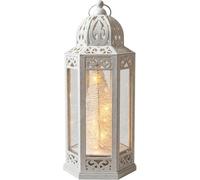Shatchi 30Cm White Led Lantern With Tree
