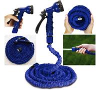 Shatchi 30M 100Ft Expandable Magic Hose Flexible Water Pipe Garden Diy Spray Gun