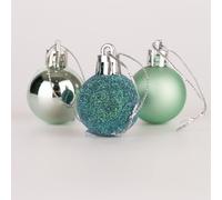 30mm/24Pcs Christmas Baubles Shatterproof Turquoise, Christmas Tree Decorations Ball Ornaments Balls Xmas Hanging Decorations Holiday Decor - Shiny,Matte,Glitter