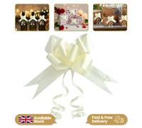Shatchi 30pcs Ivory 30mm/3cm Pull Bows Gift Wrap & Hampers in Off-White Shatchi Off-White