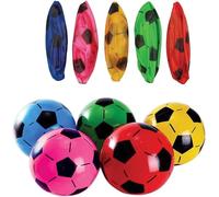SHATCHI 30Pcs PVC Plastic Football 8.5 Inch for Kids Inflatable Beach Ball Soccer Lightweight Balls for Indoor Outdoor Play Party Bag Fillers Deflated