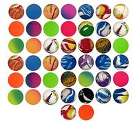 SHATCHI 30pk Bouncy Party 27mm Rubber Goody Bag Fillers for Kids Boys Toys - Bouncing Balls Prizes Unisex Birthday Games-School Rewards, Assorted, 30Pcs