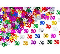 Shatchi 30Th Birthday Confetti Multicolour 4 Pack X 14 Grams Birthday Decoration Foil Metallic 4 Pack