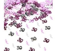 Shatchi 30Th Birthday Confetti Pink & Silver 4 Pack X 14 Grams Birthday Decoration Foil Metallic 4 Pack