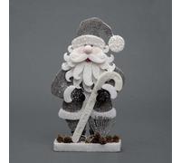 SHATCHI Red/Grey Santa Christmas Tabletop Figures Window Wall Door Holiday Home Xmas Glitter Foam Showpiece Decorations, 72cm/52cm/42cm/32cm, 32 CM