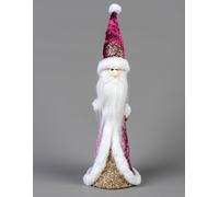 Shatchi 34cm Santa Burgundy / Gold - Christmas Figurine Shatchi Gold