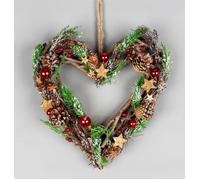 Shatchi 35cm B/O LED Twig Hanging Heart Red/Brown Shatchi Multicolor