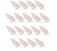 Shatchi 35Cm Iridescent White Glitter Walnut Leaf Christmas Tree Picks