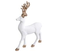 Shatchi 35Cm White Velvet Deer Ornament