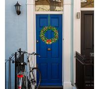 SHATCHI 1Pc Christmas Wreath Door Hanger - 38cm Metal Front Door Wreath Holder Over Door Hook for Christmas Home Office Wall Wedding Hanging Decorations Wreaths