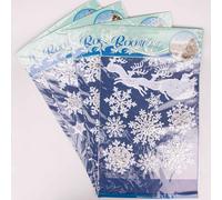 Shatchi 3D Christmas Window Stickers Snowy White & Silver - 4 Assorted Sheets Window Decorations Sticker Christmas Scene, PVC Shatchi Multicolor