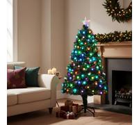 Shatchi 3Ft/90Cm Diamonds Fibre Optic Christmas Tree Led Pre-Lit