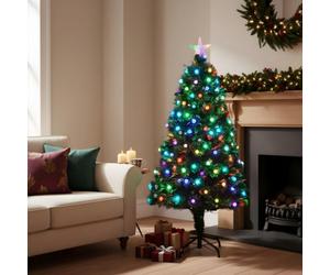 Shatchi 3Ft/90Cm Diamonds Fibre Optic Christmas Tree Led Pre-Lit