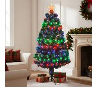 Shatchi 3Ft/90Cm Multicolour 8 Modes Fibre Optic Christmas Tree Led Pre-Lit
