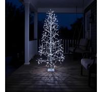 Shatchi 3Ft Prelit Twig Christmas Tree White Leds